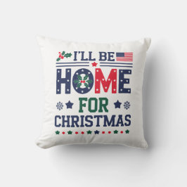 Estaré en casa para Navidades | Cojín decorativo f