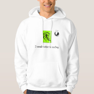 Estaría practicando surf bastante sudadera con