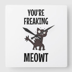 Estás congelando el reloj de pared de Meowt Square