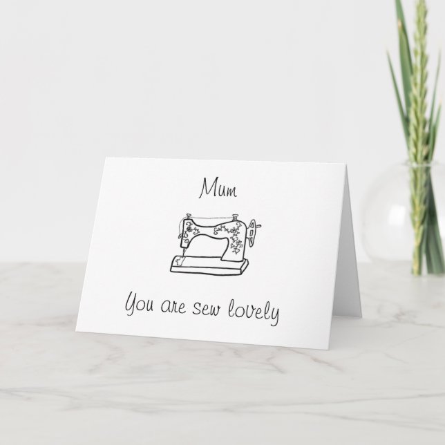 Estás cosiendo la preciosa tarjeta del día de la m (Anverso)