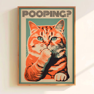 ¿Estás Defecando Imprimir Arte de Pared de Baño Az