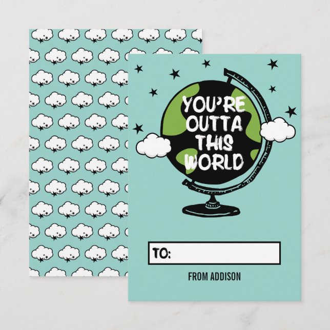 Estás fuera de esta tarjeta de San Valentín de cla (Anverso / Reverso)