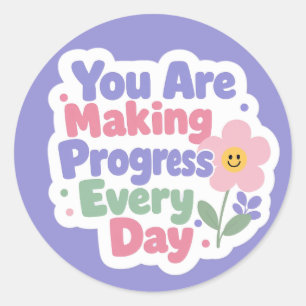 Estás Haciendo Progreso Pegatinas de Recompensa pa
