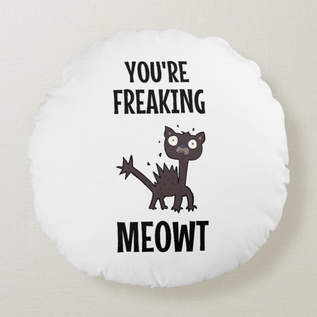 Estás helando la almohada redonda de Meowt (Anverso)