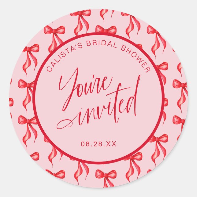 Estás invitado a los Sellos para sobres de ducha d (Anverso)