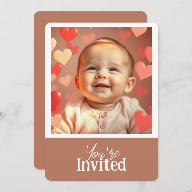 Estás Invitado Agregar Foto y Texto de Invitación (Anverso / Reverso)