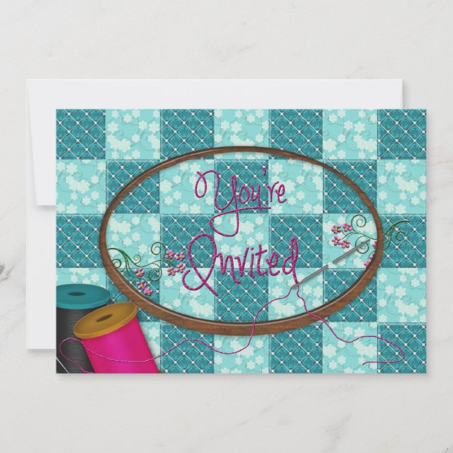 ESTÁS INVITADO - INVITACIÓN - COSER/QUILLAR, ETC. (Anverso)