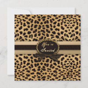 Estás invitado - Invitación - Leopard Print (Faux)