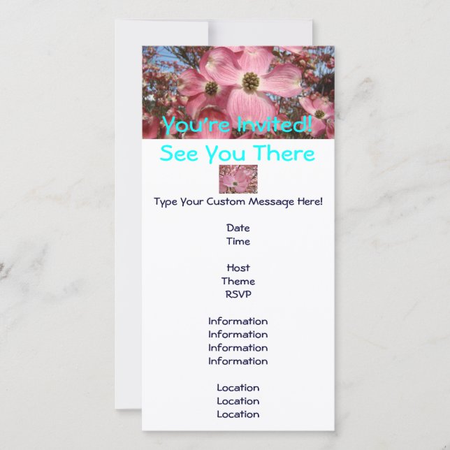¡Estás Invitado! invitaciones Flores de Perro Pink (Anverso)