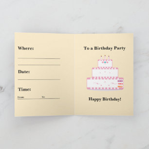 ¡Estás Invitado ! Tarjeta de Felicitación Plegable