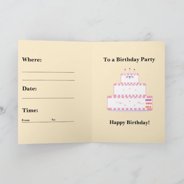 ¡Estás Invitado ! Tarjeta de Felicitación Plegable (Interior)
