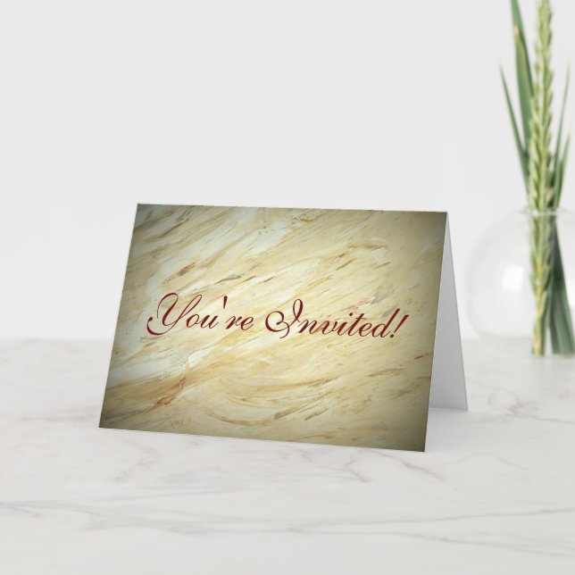 ¡Estás invitado! Tarjetas de felicitación de mármo (Anverso)