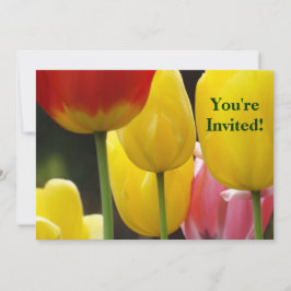 ¡Estás Invitado! Tarjetas de Invitación de Tulipan