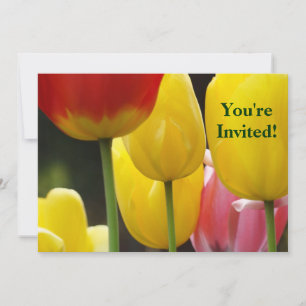 ¡Estás Invitado! Tarjetas de Invitación de Tulipan