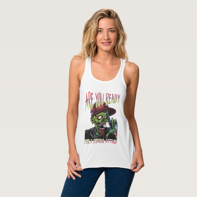 ¿Estás Listo | Ataque Zombie Top de Tanque para Mu (Anverso completo)