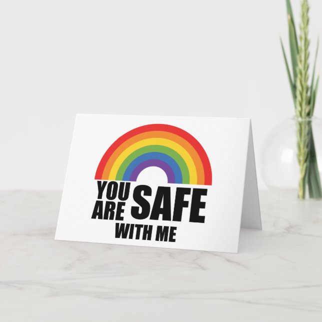 Estás Seguro Conmigo Orgullo Arcoíris LGBTQ  (Anverso)