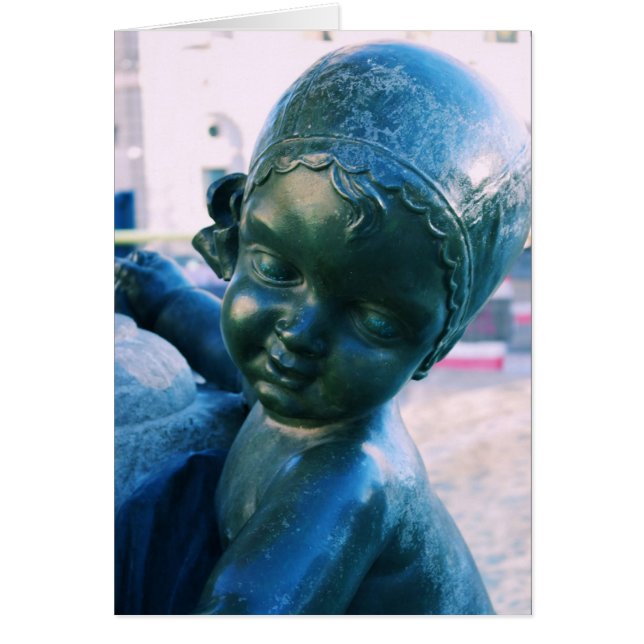 Estatua Angélica Barcelona, España Blank Card (Frente)