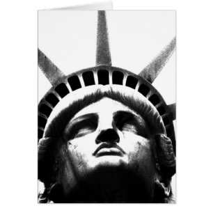 Estatua blanca y negra de la libertad
