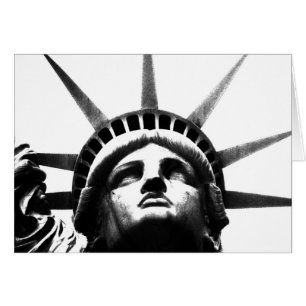 Estatua blanca y negra de la libertad