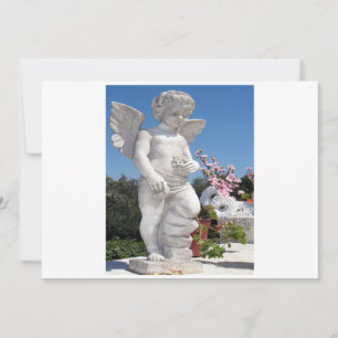 Estatua de Ángel en blanco y gris