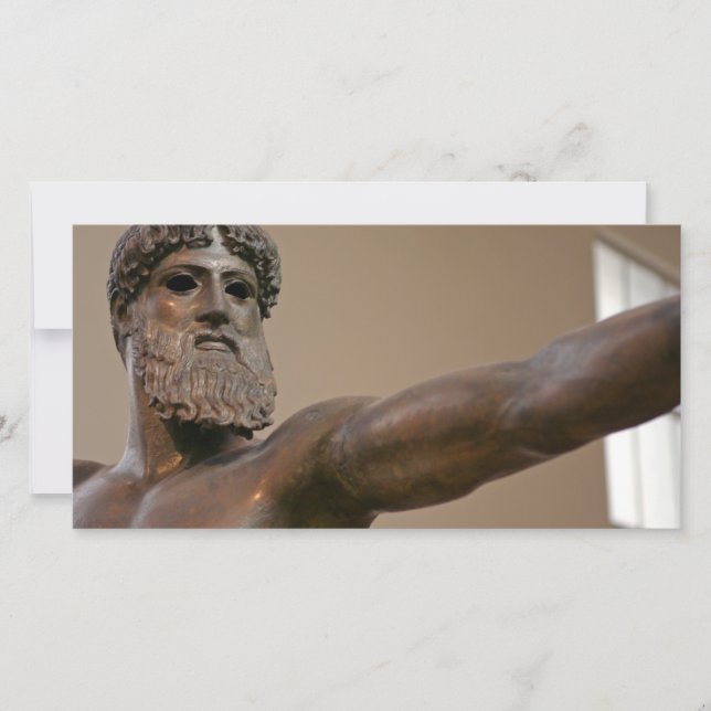 Estatua de bronce de Zeus en Atenas, Grecia (Anverso)