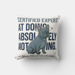 Estatua de Bulldog Francés Azul Almohada Decorativ