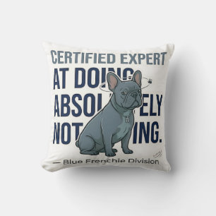Estatua de Bulldog Francés Azul Almohada Decorativ