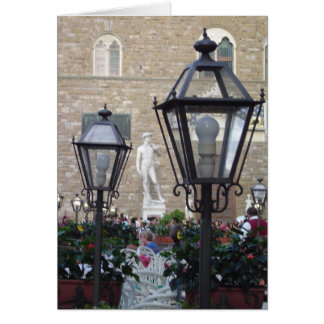 Estatua de David tarjeta en blanco de Florencia,