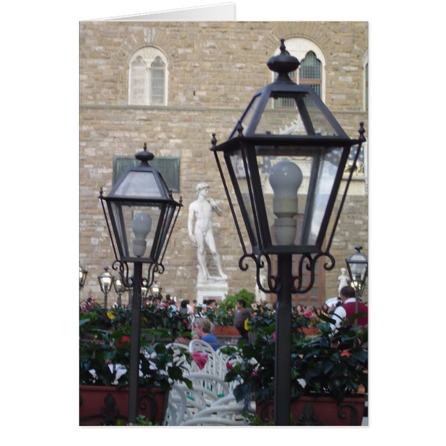 Estatua de David tarjeta en blanco de Florencia, (Frente)