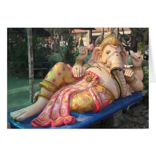Estatua de descanso de Ganesha en Chiang Mai, (Anverso (Horizontal))