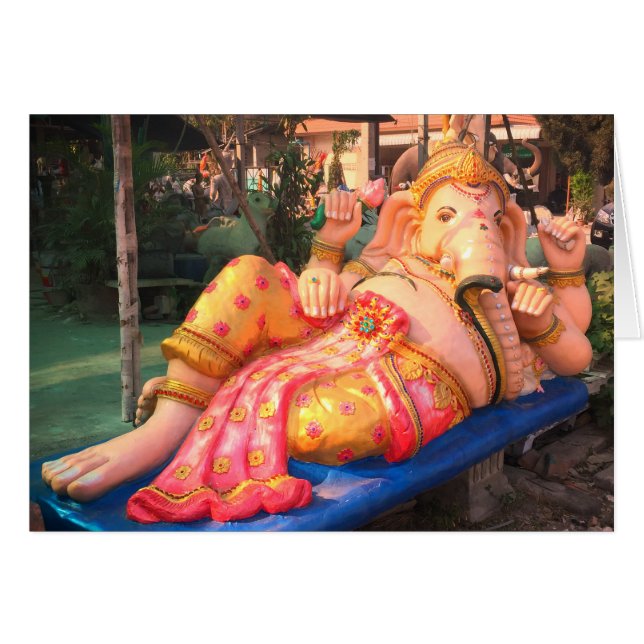 Estatua de descanso de Ganesha en Chiang Mai, (Anverso (Horizontal))