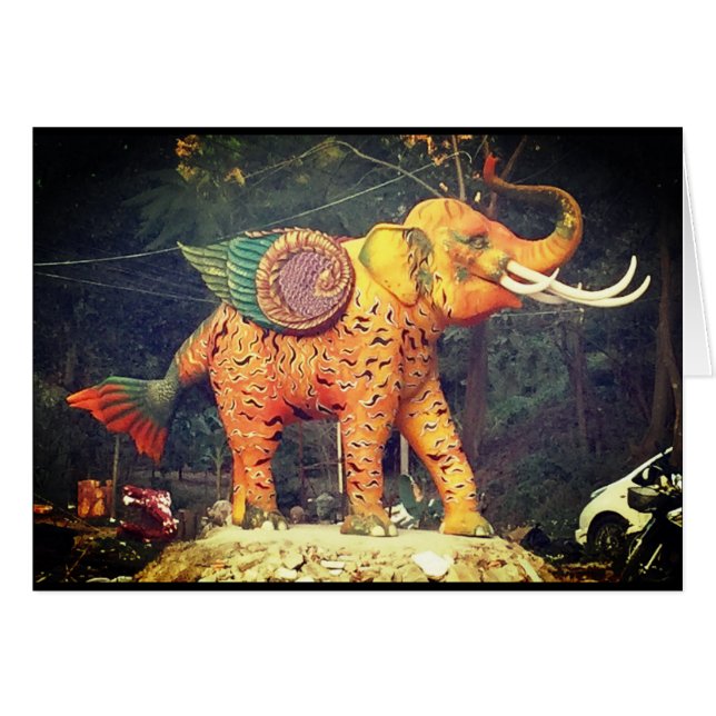 Estatua de Elefante Fantasía en Chiang Mai, Tailan (Anverso (Horizontal))
