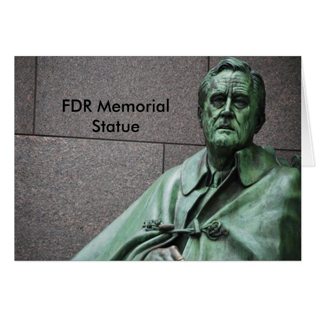 Estatua de Franklin Roosevelt en el monumento conm (Anverso (Horizontal))