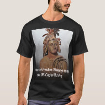 Estatua de la camiseta llorando por la libertad