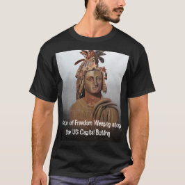 Estatua de la camiseta llorando por la libertad