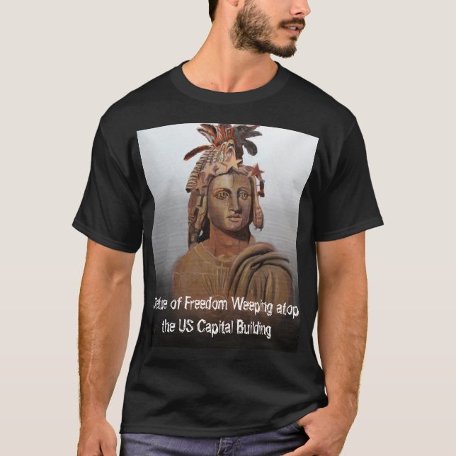 Estatua de la camiseta llorando por la libertad (Anverso)