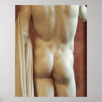 Estatua de la impresión trasera de David