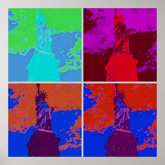 Estatua de la libertad al estilo del arte pop (Frente)