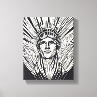 Estatua de la Libertad Arte de Línea Moderna