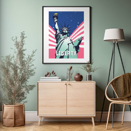Estatua de la libertad arte pop vibrante de Nueva
