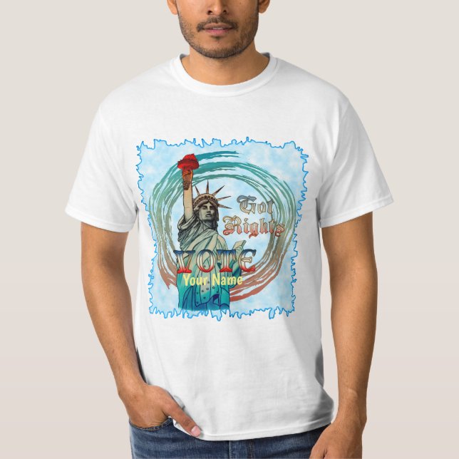 Estatua de la libertad: camiseta con derechos (Anverso)