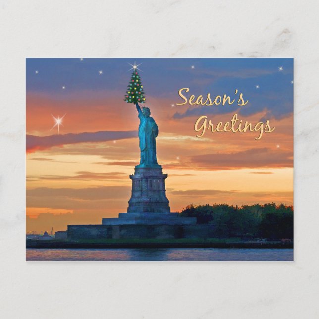 Estatua de la libertad con el árbol de navidad (Anverso)