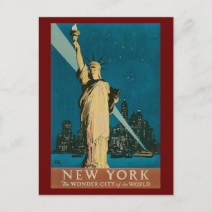 Estatua de la libertad de la época de las postales