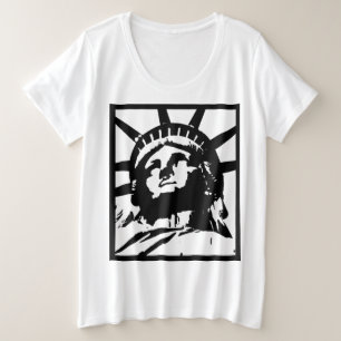 Estatua de la Libertad del Pop blanco y negro