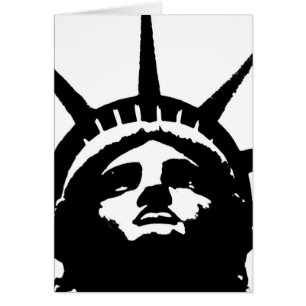 Estatua de la Libertad del Pop blanco y negro