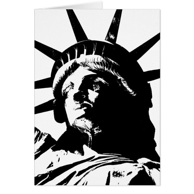 Estatua de la Libertad del Pop blanco y negro (Frente)