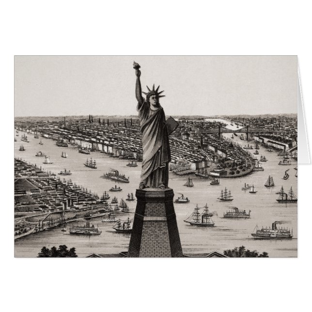 Estatua de la libertad en el puerto de Nueva York (Anverso (Horizontal))
