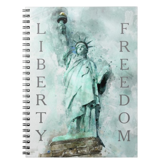 Estatua de la libertad en un cuaderno enlazado en  (Frente)