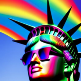 Estatua de la libertad frente a la camiseta