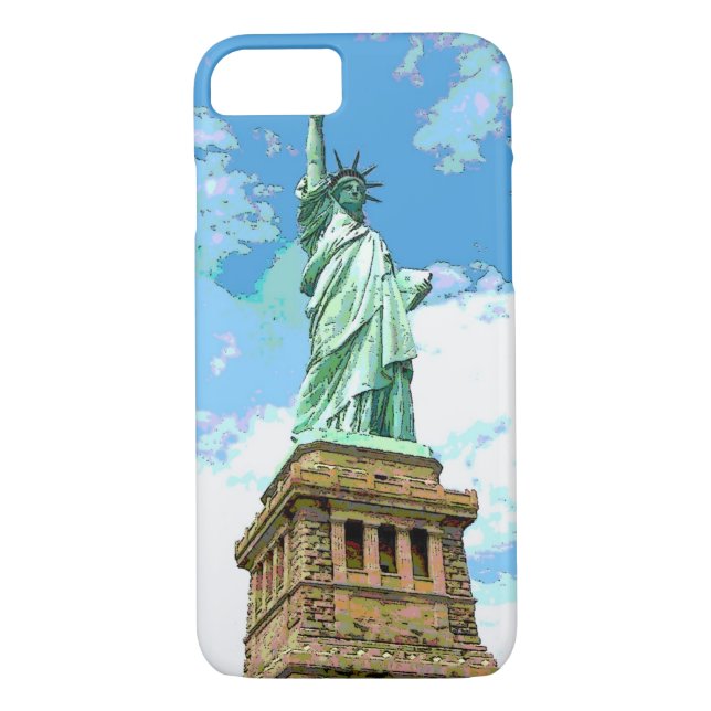 Estatua de la libertad Funda del iPhone 7 (Reverso)